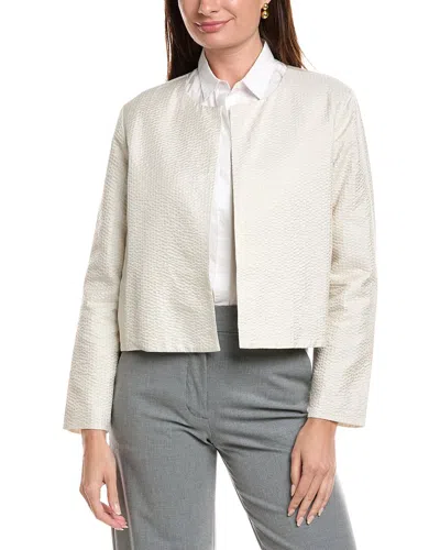 Eileen Fisher Silk Jacket In Neutral