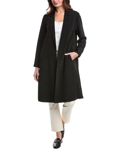 Eileen Fisher Silk Long Blazer In Black