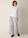 Eileen Fisher Silk Nylon Quilted Vest In Gray