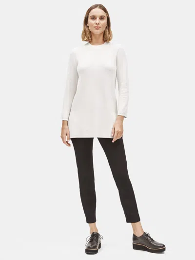 Eileen Fisher Silk Organic Cotton Textured Tunic In Black