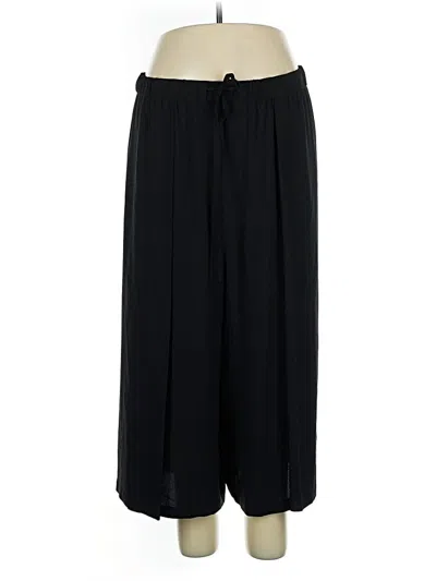 Pre-owned Eileen Fisher Silk Pants In Black