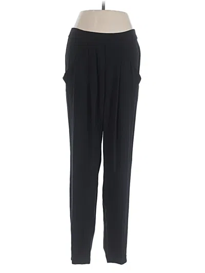 Pre-owned Eileen Fisher Silk Pants In Black