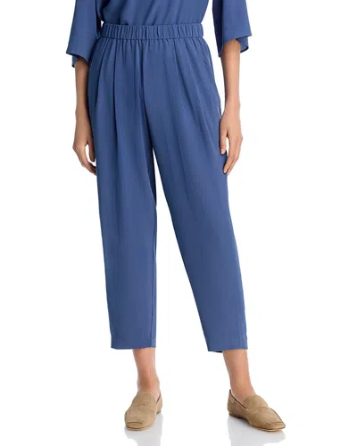 Eileen Fisher Silk Pleated Lantern Pants In Dusk
