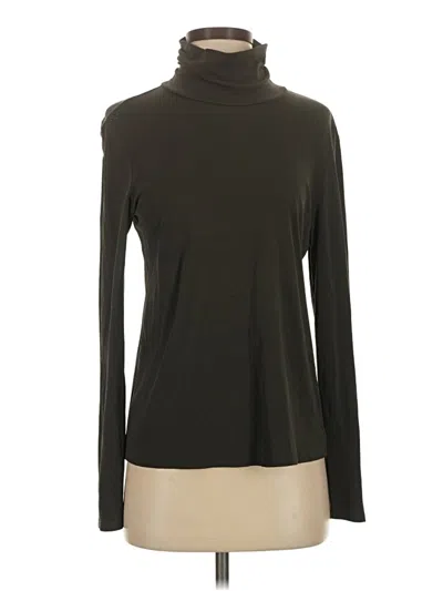 Pre-owned Eileen Fisher Silk Pullover Sweater In Brown