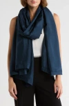 Eileen Fisher Silk Scarf In Blue