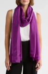 Eileen Fisher Silk Scarf In Purple