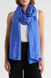 Eileen Fisher Silk Scarf In Blue