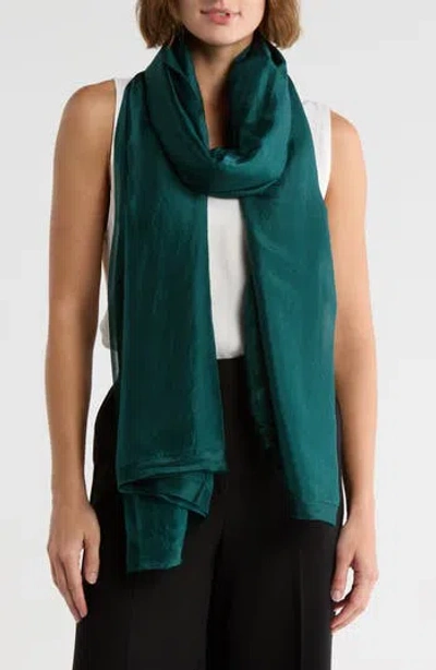 Eileen Fisher Silk Scarf In Green