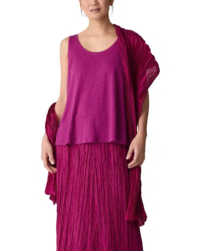 Eileen Fisher Whisper Crushed Silk Scarf In Sangria