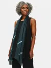 Eileen Fisher Silk Shibori Dash Scarf In Green