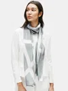 Eileen Fisher Silk Shibori Intersections Scarf In Gray