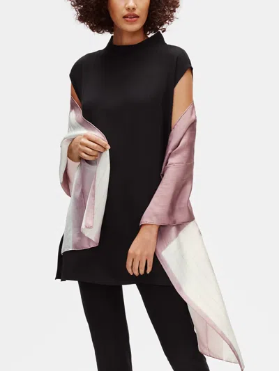 Eileen Fisher Silk Shibori Tori Scarf In Purple