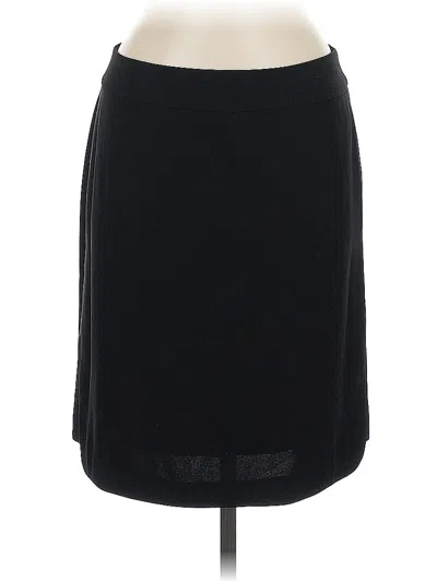Pre-owned Eileen Fisher Silk Skirt In Black