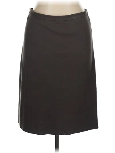 Pre-owned Eileen Fisher Silk Skirt In Black