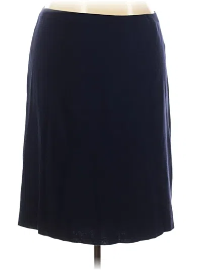 Pre-owned Eileen Fisher Silk Skirt In Blue