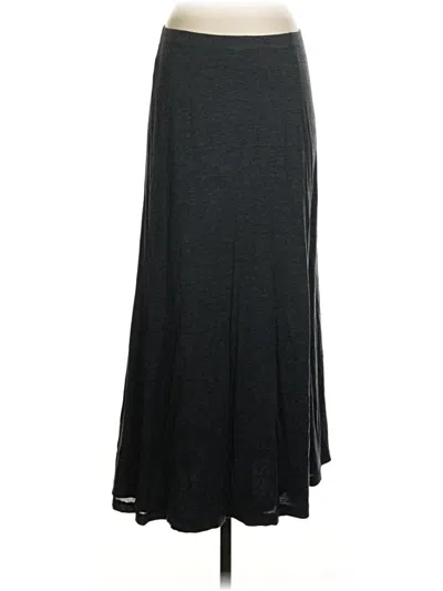 Pre-owned Eileen Fisher Silk Skirt In Gray