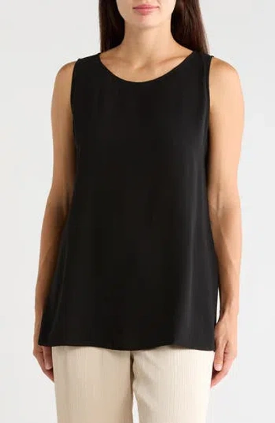 Eileen Fisher Silk Sleeveless Tunic In Black