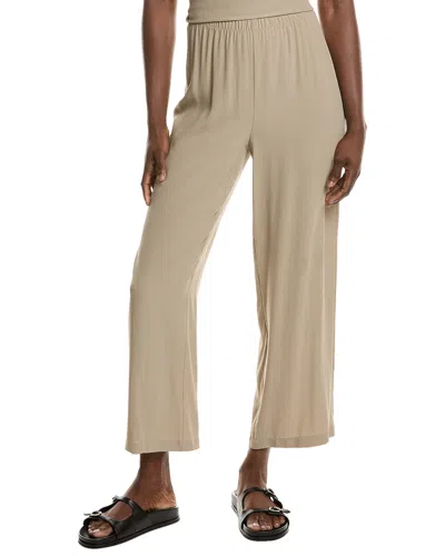 Eileen Fisher Silk Straight Ankle Pant In Neutral