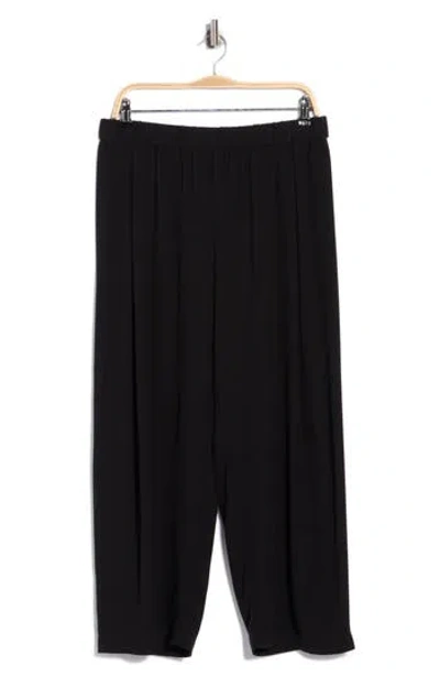 Eileen Fisher Silk Straight Leg Ankle Pants In Black