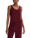 Eileen Fisher Scoop-neck Silk Jersey Tank In Wine