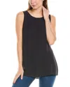 Eileen Fisher Petite Crewneck Jersey Shell In Blue