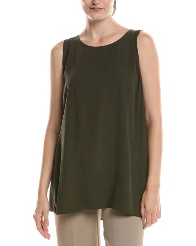 Eileen Fisher Silk Tunic In Green