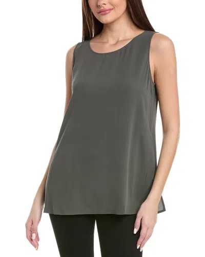 Eileen Fisher Silk Tunic Tank In Grey