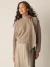 Eileen Fisher Silk Twill Double Tie Scarf In Neutral