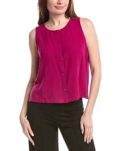 Eileen Fisher Silk Vest In Pink