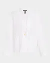 Eileen Fisher High Collar Organic Linen Jacket