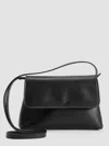 Eileen Fisher Sleek Italian Leather Convertible Clutch In Black