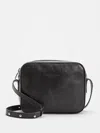 Eileen Fisher Sleek Italian Leather Crossbody Bag In Black