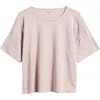 Eileen Fisher Sleep Boxy Organic Cotton Pajama Top In Opal