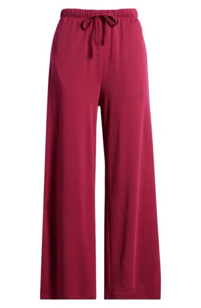 Eileen Fisher Sleep Organic Cotton Wide Ankle Sleep Pants In Roseberry