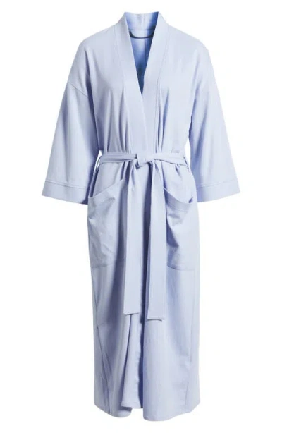 Eileen Fisher Sleep Three Quarter Sleeve Organic Cotton Robe In Bellflower
