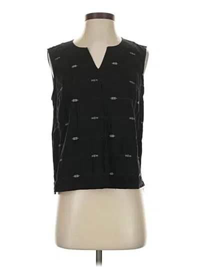 Pre-owned Eileen Fisher Sleeveless Blouse In Black