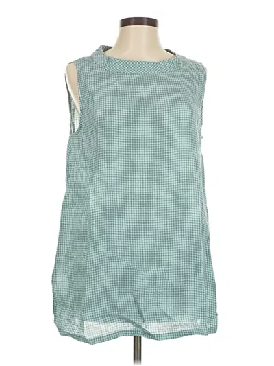Pre-owned Eileen Fisher Sleeveless Blouse In Blue