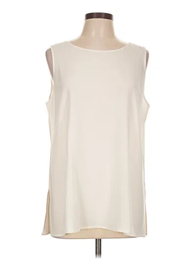 Pre-owned Eileen Fisher Sleeveless Blouse In Ivory