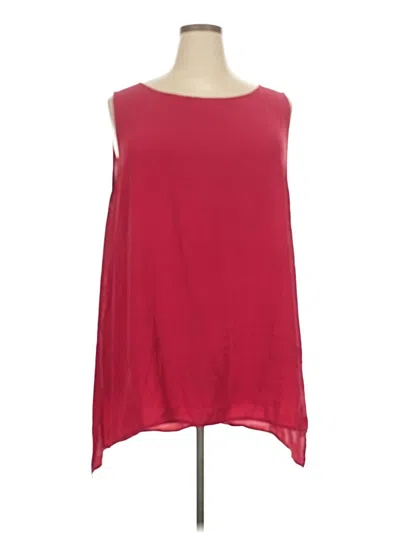 Pre-owned Eileen Fisher Sleeveless Blouse In Red