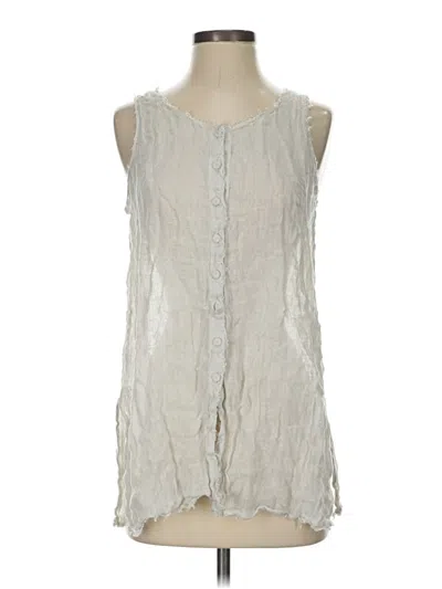 Pre-owned Eileen Fisher Sleeveless Blouse In Silver