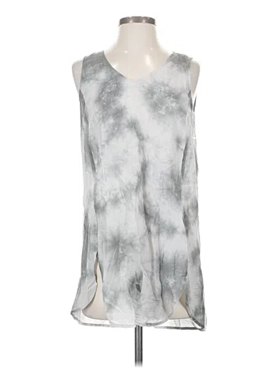 Pre-owned Eileen Fisher Sleeveless Blouse In Silver