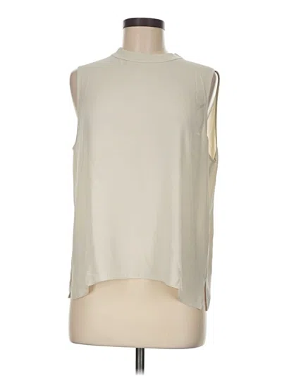 Pre-owned Eileen Fisher Sleeveless Blouse In White