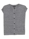 Eileen Fisher Sleeveless Cardigan In Gray