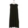 Eileen Fisher Sleeveless Jersey Midi Dress In Black