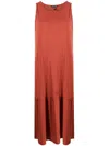 Eileen Fisher Sleeveless Lyocell Midi Dress In Red