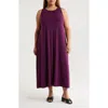 Eileen Fisher Sleeveless Maxi Dress In Purple