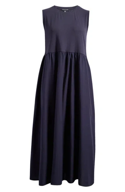 Eileen Fisher Sleeveless Organic Cotton Midi Dress