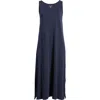 Eileen Fisher Sleeveless Organic Cotton Midi Dress In Blue