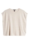 Eileen Fisher Sleeveless Organic Linen & Organic Cotton Top In Natural White