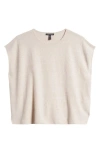 Eileen Fisher Organic Linen & Organic Cotton Top In Natural White